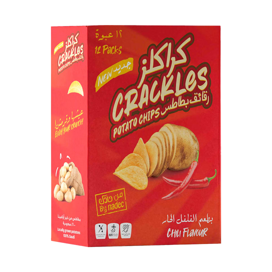 Nadec Crackles Chilli Potato Chips 21gm نادك كراكاز بطاطس بالفلفل 21جم
