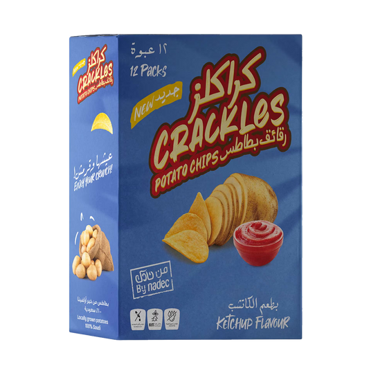 Nadec Crackles Ketchup Potato Chips 21gm نادك كراكلز بطاطس الكاتشب 21جم