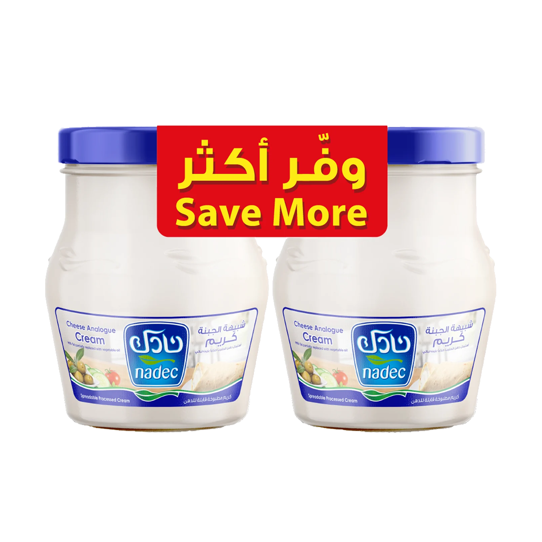 نادك جبنة كريم عرض 500غم×2 Nadec Cream Cheese Spread 2 X 500 gm