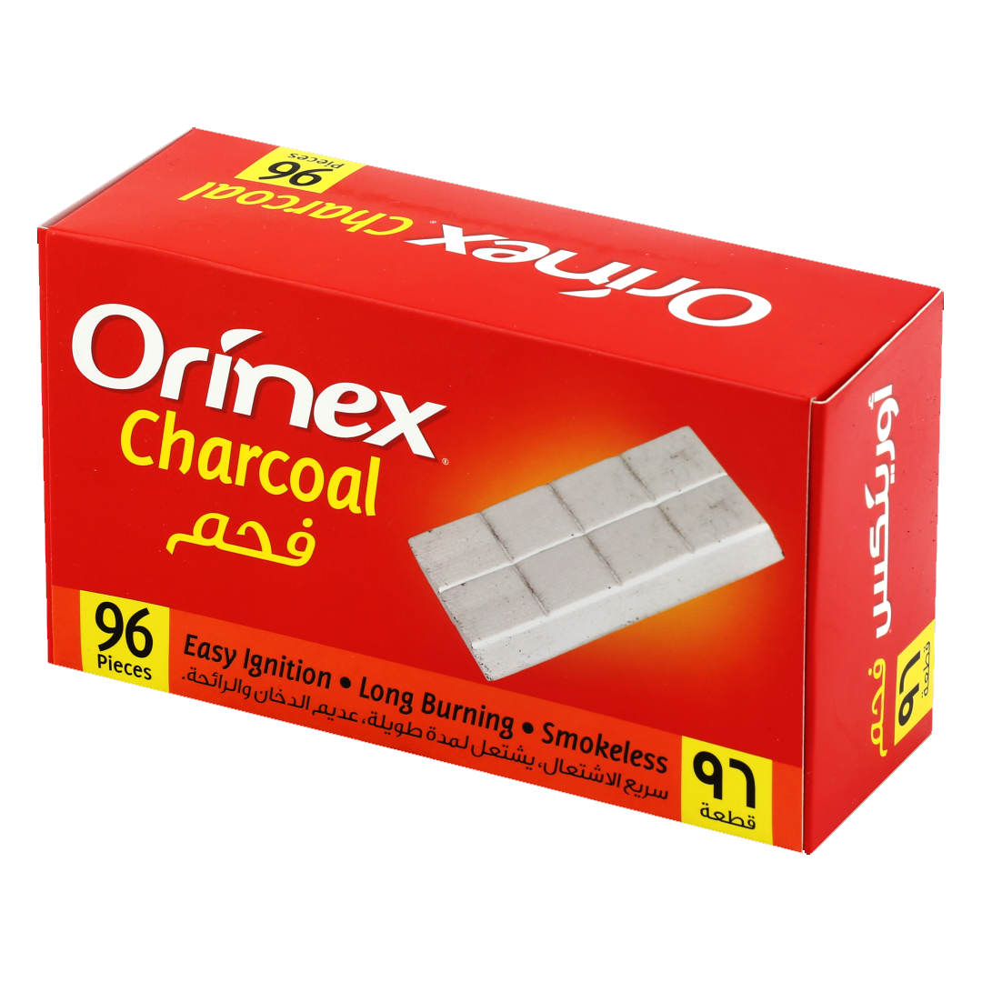 Orinex Silver Cube Charcoal 96's أورينكس فحم صناعي 96 مكعب فضي