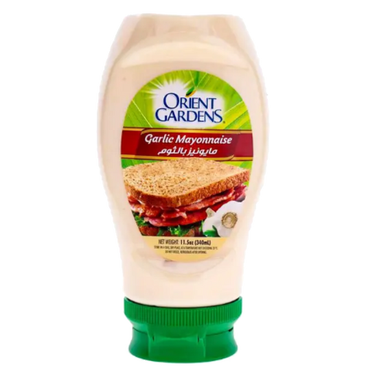 Orient Gardens Garlic Mayonnaise 340ml مايونيز بالثوم حدائق اورينت 340مل