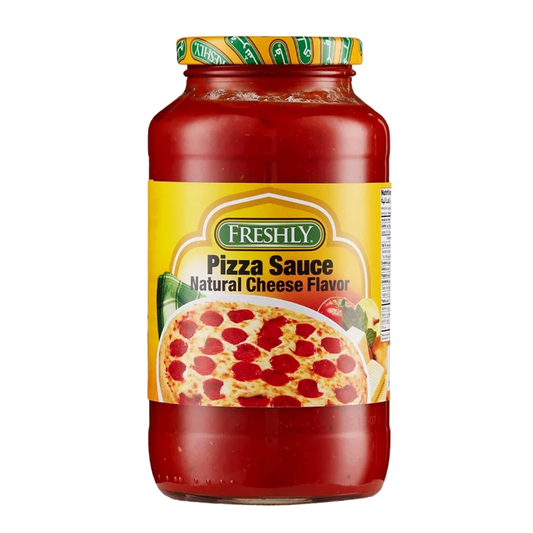 Freshly Pizza Sauce Natural Cheese Flavor 680g فرشلي صلصة البيتزا بطعم الجبنة الطبيعية 680غ