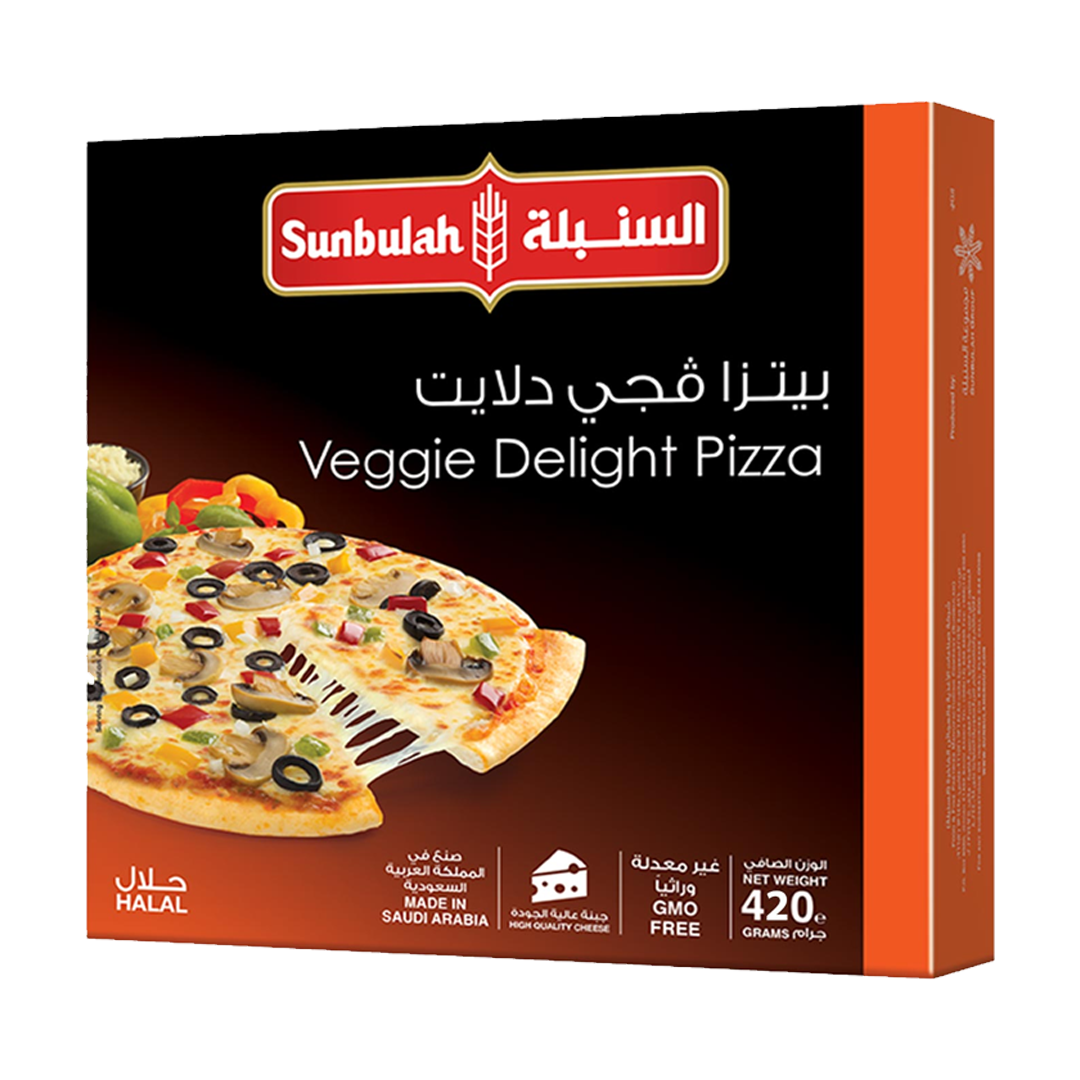 السنبلة بيتزا فجي دلايت 420 جرام Sunbulah Veggie Delight Pizza 420g