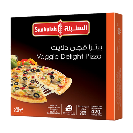 السنبلة بيتزا فجي دلايت 420 جرام Sunbulah Veggie Delight Pizza 420g