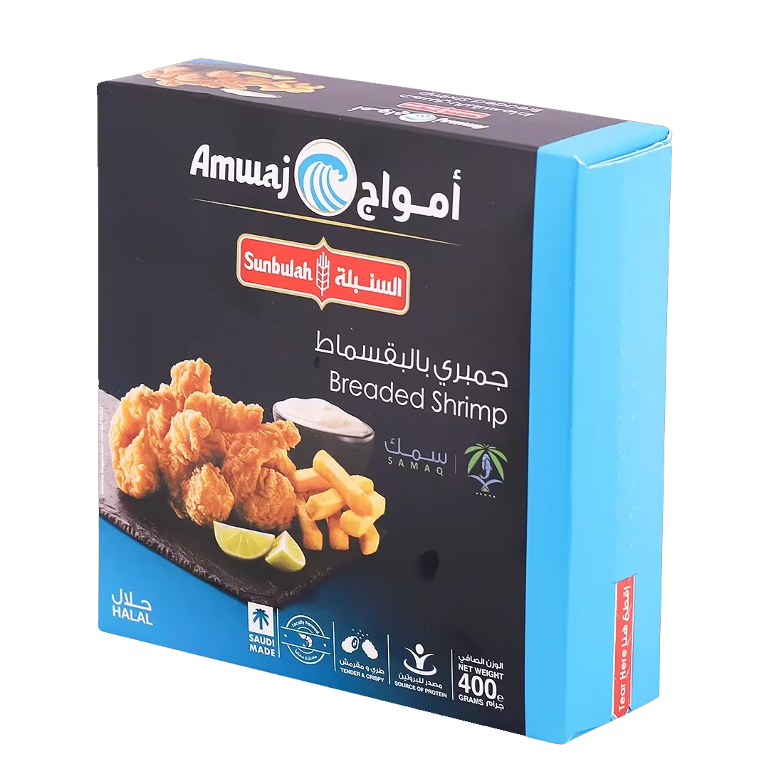 Sunbulah Shrimp Breaded Regular 400gm السنبلة امواج جمبري بالبقسماط 400جم