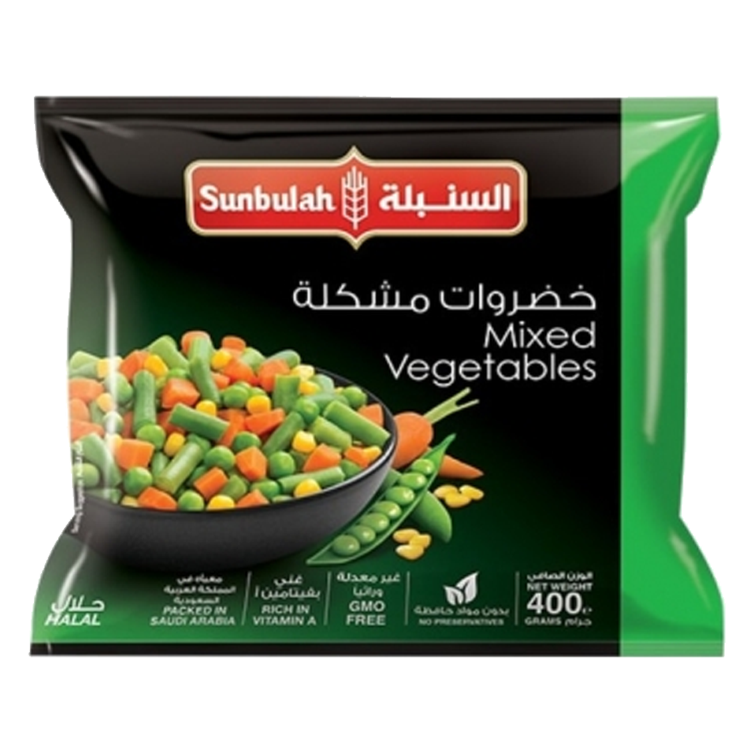 Sunbulah Mixed Vegetables 400gm السنبلة خضروات مشكلة 400غم