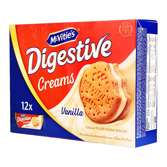 McVities Digestive Vanilla Cream Filled Biscuit 16 x 40g مكتفيز داجستف شنطة 16*40 جرام