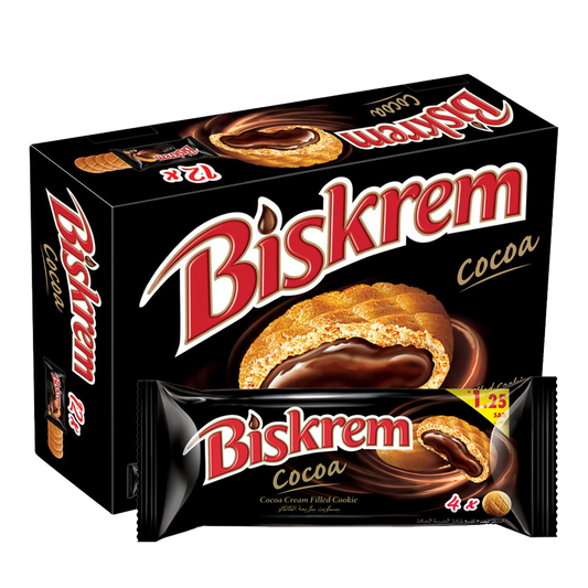 Ulker Biskrem Cocoa Cream Filled Cookies  36g اولكر بسكريم بكريمة الكاكاو 36 جرام