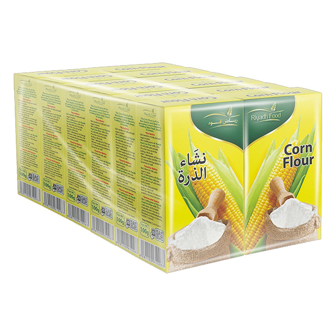 12xرياض فود نشاء الذرة 100جرام | Riyadh Food Corn Flour 100gx12