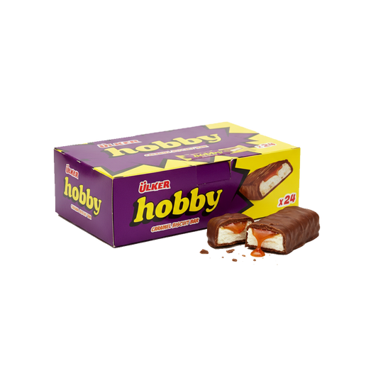 Ulker Hobby Original Chocolate Bar 12 x 18g اولكر هوبي بالشوكولاته والبندق 18غ