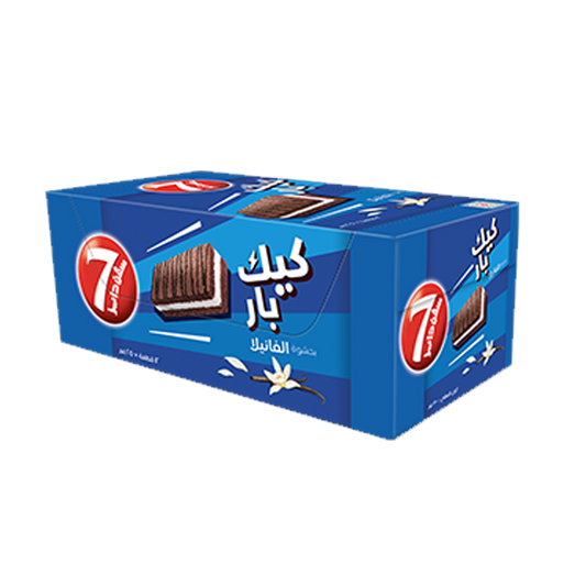 7Days Cake Bar W/Vanilla Filling 25gx12xسفن دايز كيك بار 25غم