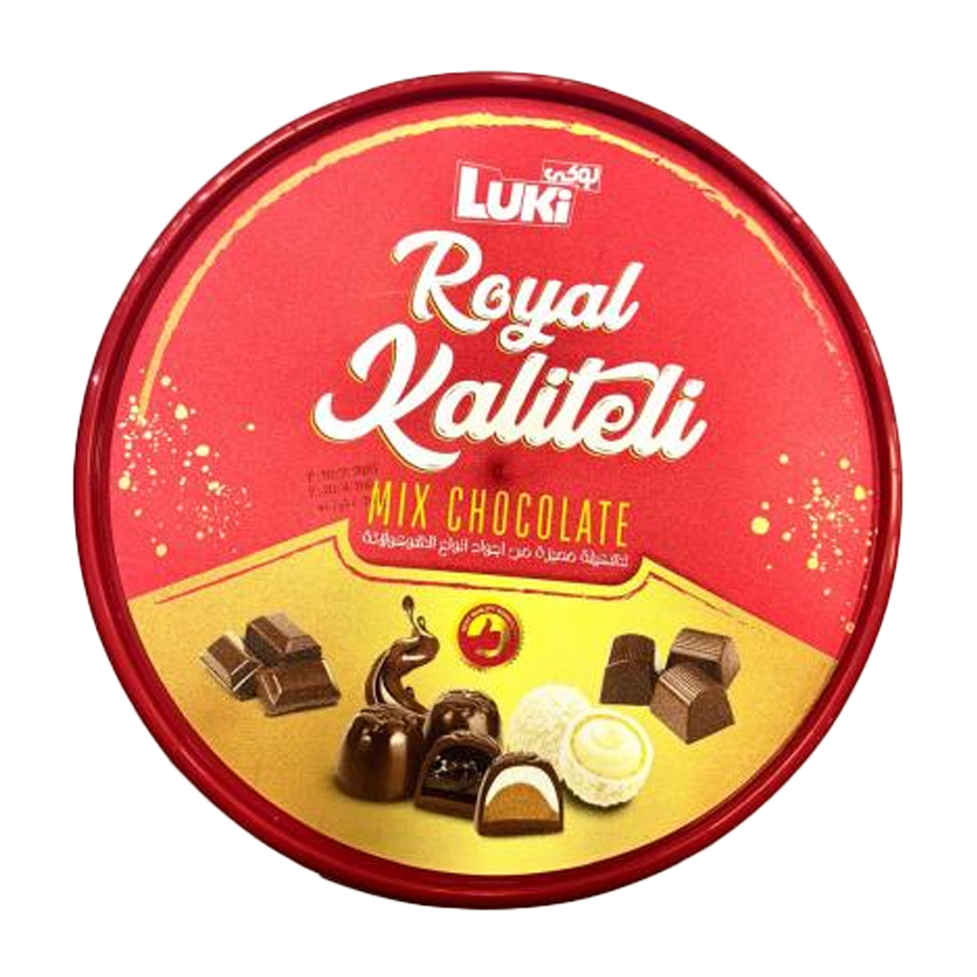 لوكي رويال كاليتيلي تشكيلة مميزة من اجود انواع الشوكلاتة  700 جرام Luki Royal Kaliteli Mix Chocolate  700gr