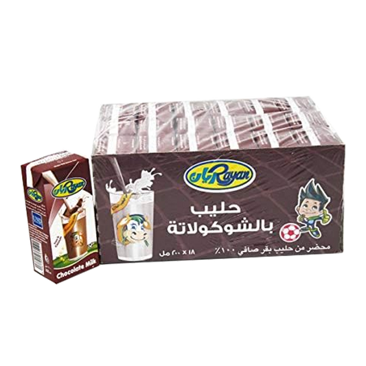 Rayan Uht Milk Chocolate 200ml x 18 ريان حليب بالشكولاته 200مل