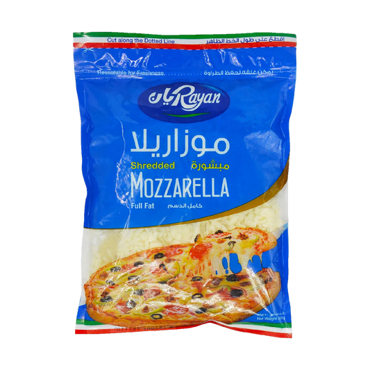 Rayan Mozzarella Cheese 500gm الريان جبنة موزريلا مبشورة كامل الدسم 500 جرام