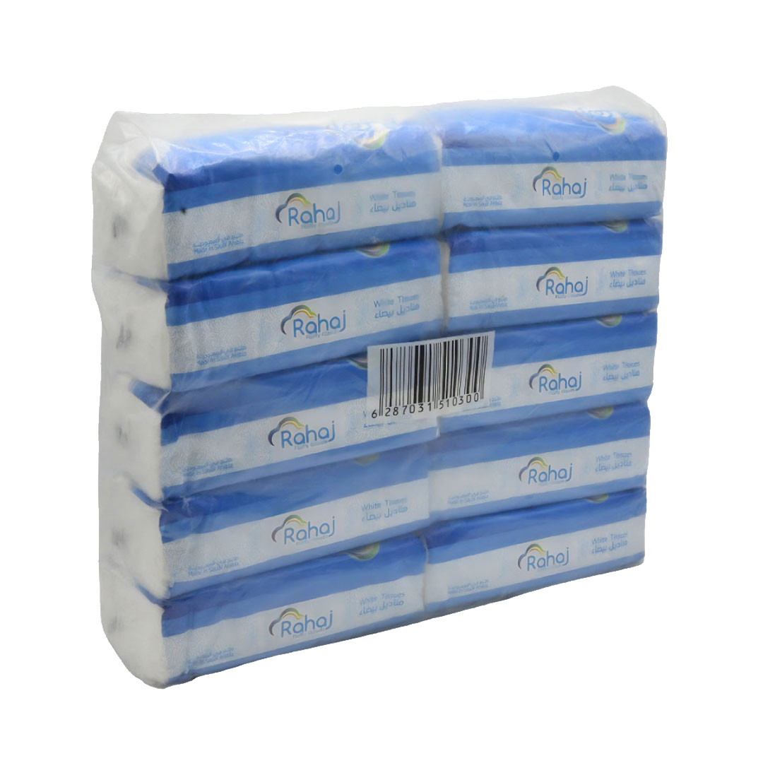 رهج منديل مفرد  منديل 10*200 Rahaj White Tissue 10X200s