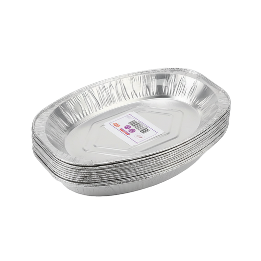 Ritco Plate BQ Mid  - 4 pcs ريتكو صحن قصدير  مشاوي وسط بيضاوي 4 حبات