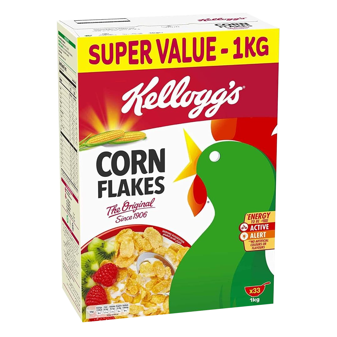 Kelogs Corn Flakes 1 kg كورن فليكس كولقز 1 كيلو