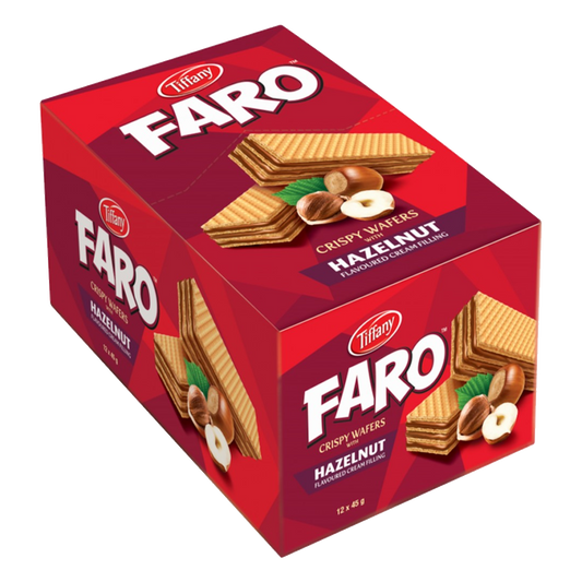 Tiffany Faro Wafers Hazelnut 40g تيفاني  فارو ويفر بكريمة البندق 40 جرام