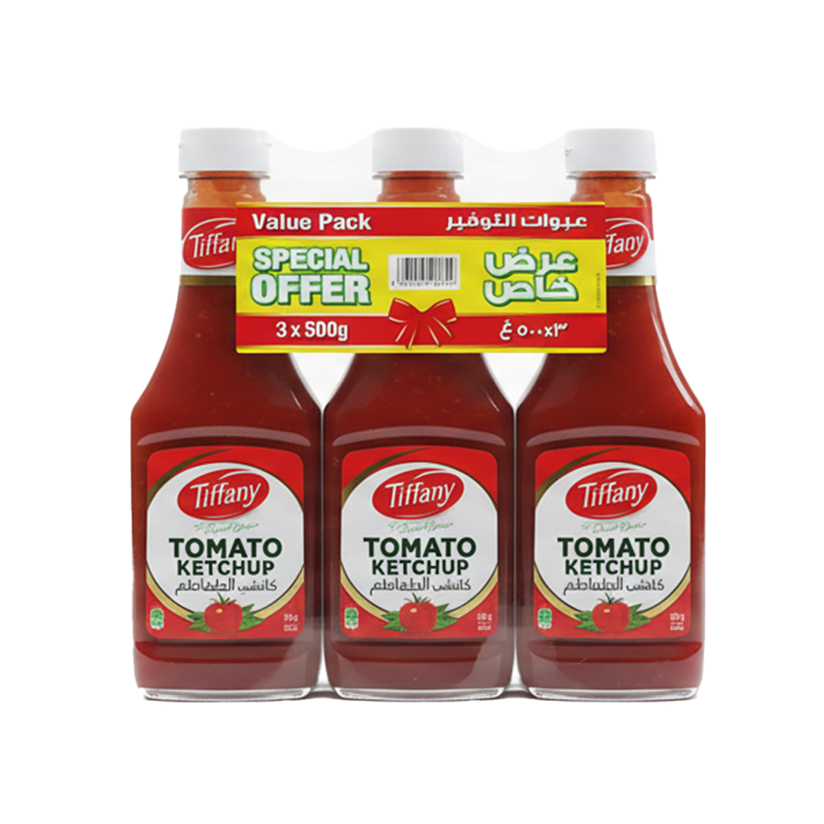 Tiffany Sqeezy Ketchup 3 x 500gm تيفاني كاتشب الطماطم 3*500 جرام