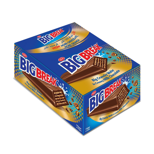 Tiffany Big Break Big Crunchy Wafer Milk Chocolate 31g x12xتيفاني بيك بريك ويفر شوكلاتة 31 جرام