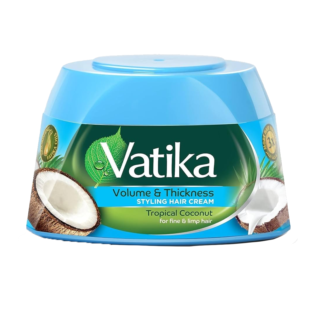 Vatika Hair Styling Cream Tropical Coconut 140 ml فاتيكا كريم تصفيف الشعر جوز الهند الاستوائي 140 مل