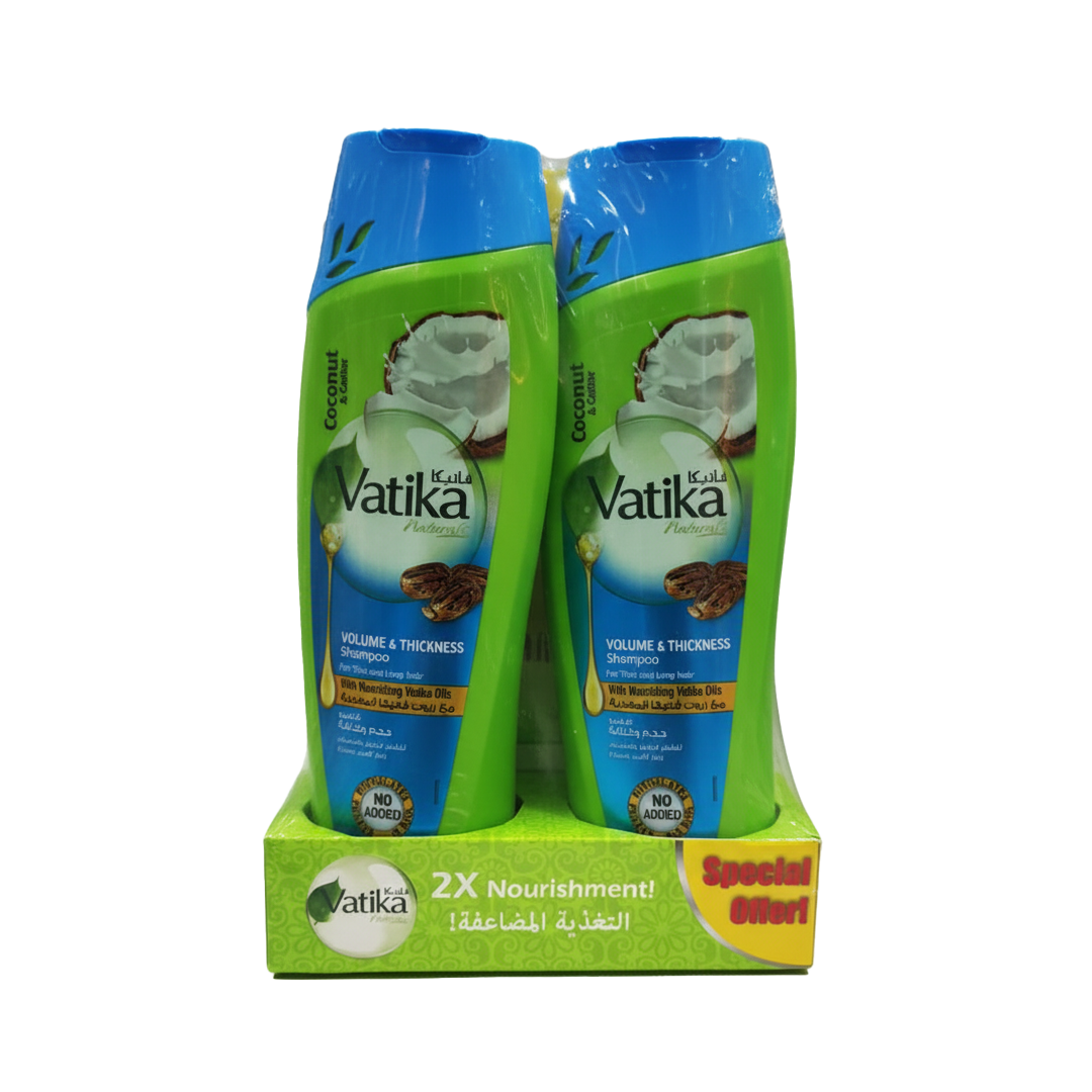 Vatika Shampoo Nourish Olive & Henna 2x350ml فاتيكا شامبو يغذي ويحمي عرض 2×350 مل