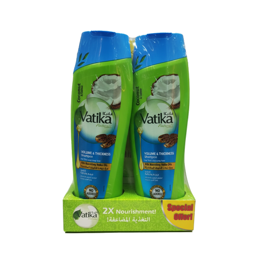 Vatika Shampoo Nourish Olive & Henna 2x350ml فاتيكا شامبو يغذي ويحمي عرض 2×350 مل