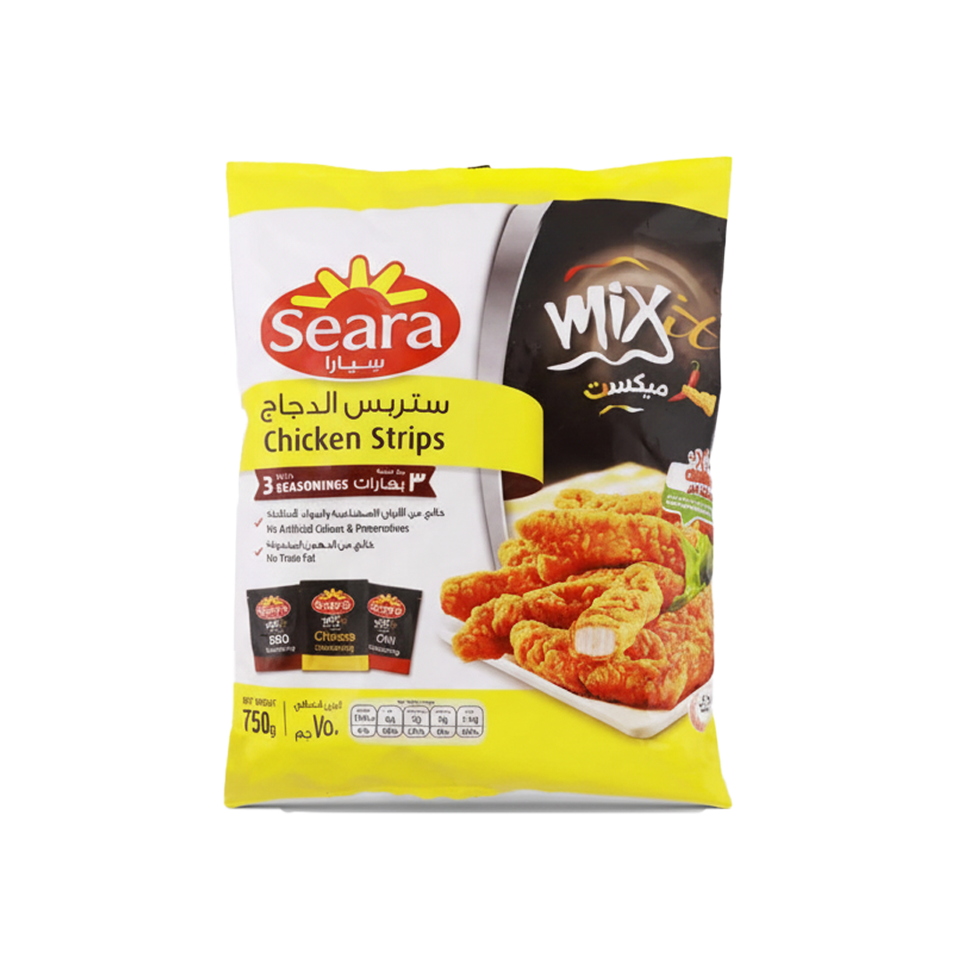 Seara Chicken Strips With 3 Seasonings 750gm سيارا ستربس الدجاج مع ثلاث بهارات 750 جرام