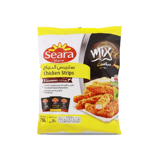 Seara Chicken Strips With 3 Seasonings 750gm سيارا ستربس الدجاج مع ثلاث بهارات 750 جرام