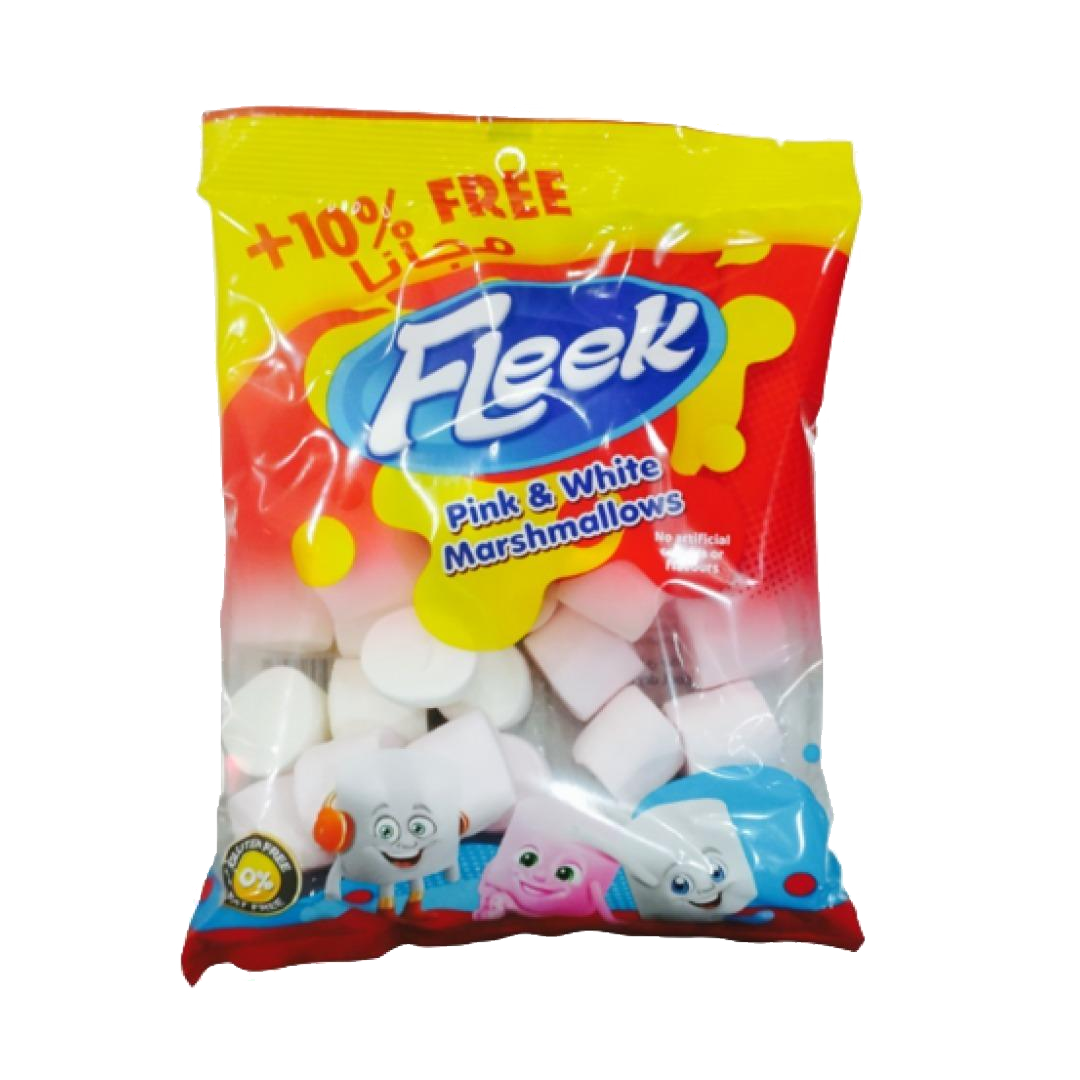 فليك مارشميلو وردي وابيض 165 جرام Fleek Pink&White Marshmallows 165g