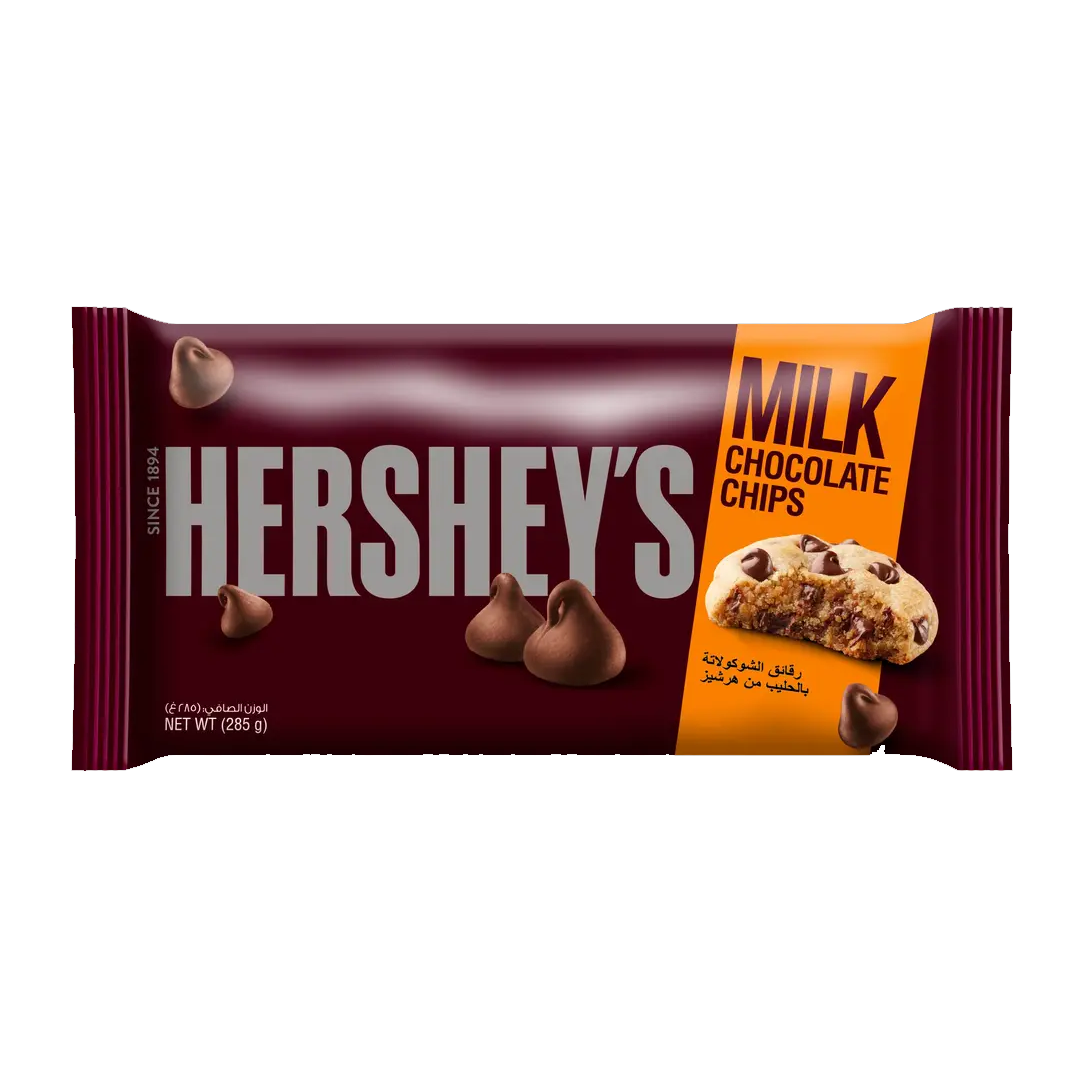 هيرشي رقائق الشوكلاتة بالحليب 285 جرام | Hersheys Milk Chocolate Chips 285g