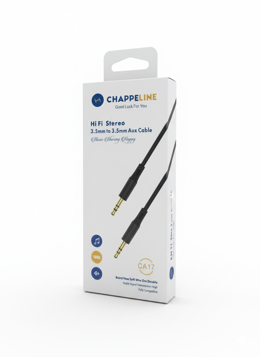 Chappeline Hi Fi Stereo AUX Cable 3.5mm تثابلين كيبل سيارة 3.5