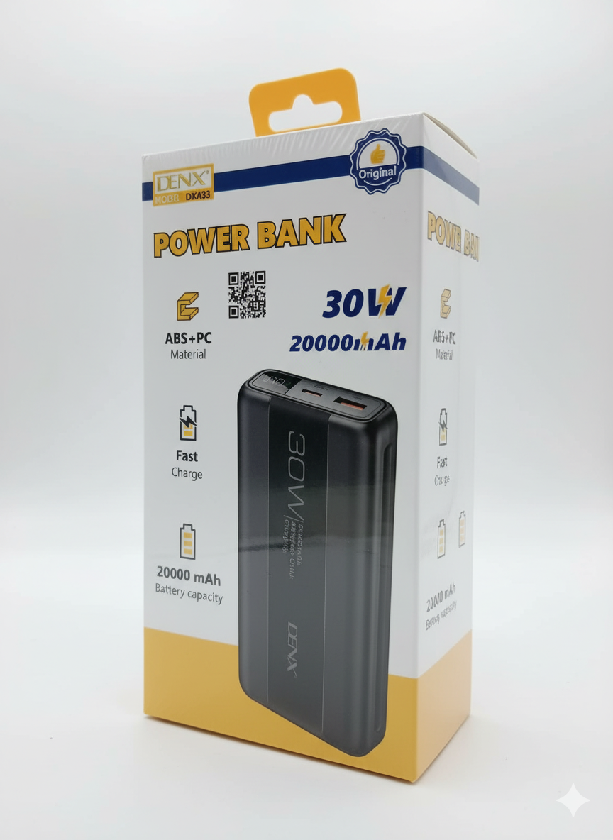 Denx Power Bank 30w 20000mah دنكس باور بانك 20000