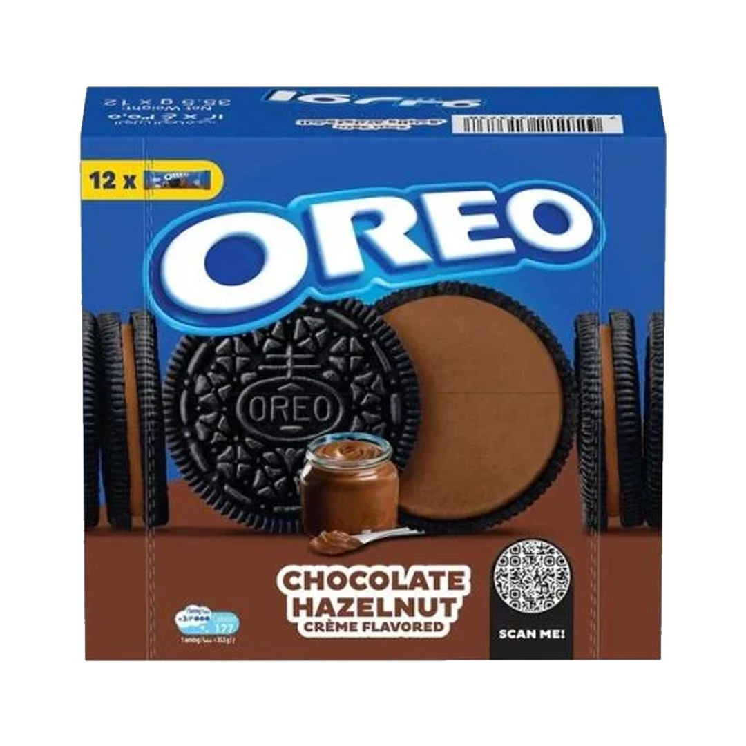 Oreo Chocolate Hazelnut 35.5g x 12 x اوريو بسكويت شوكلاتة بندق 35.5 جرام
