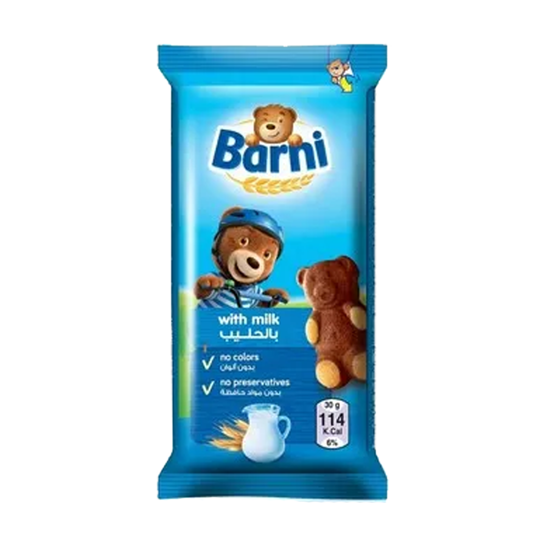 Barni Cake Bear With Milk 30g بارني كعكة بالحليب 30 جرام