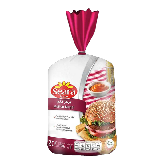 Seara Mutton Burger 1120g سيارة برجر 20قطعة غنم 1120 جرام