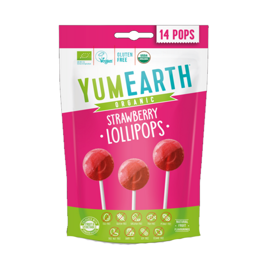 Yum Earth Organic Favorites Lollipops 14's يم إيرث مصاصات عضوية 14'ح