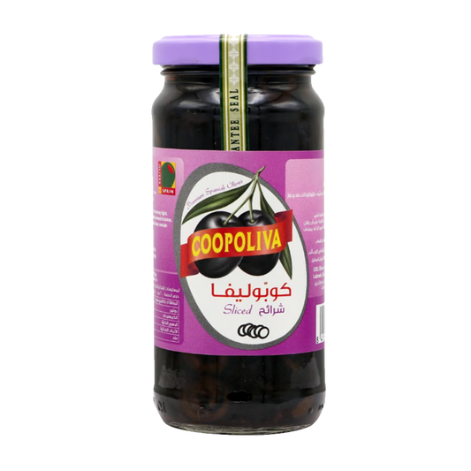 Coopoliva Sliced Black Olives 360gm كوبوليفا زيتون اسود شرائح360غم