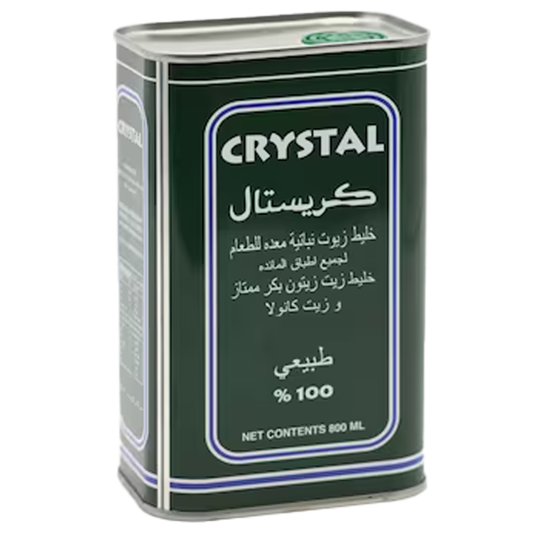 Crystal Extra Virgin Olive Oil And Canola Oil 400 ml كريستال خليط زيت زيتون بكر ممتاز وزيت كانولا 400 مل