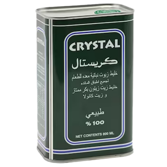 Crystal Extra Virgin Olive Oil And Canola Oil 400 ml كريستال خليط زيت زيتون بكر ممتاز وزيت كانولا 400 مل