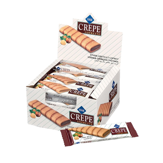 Time Crepe Gofrette Wafer Hazelnut 16g ويفر كريب الكاكاو بالكريمة البندق 16غم