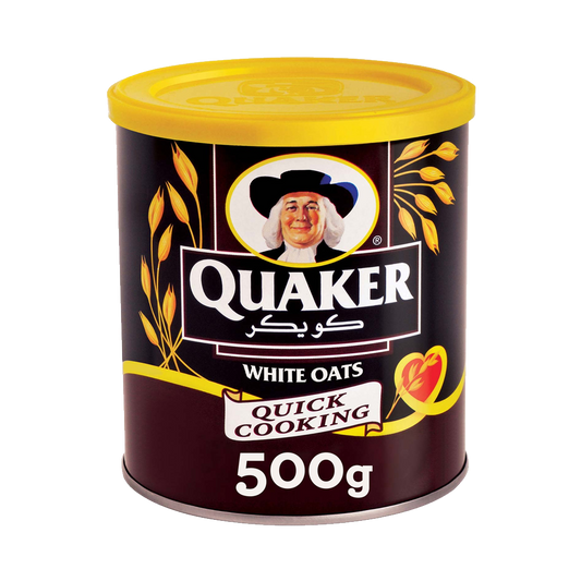 كويكر رقائق شوفان 500غم Quaker White Oats Can 500g
