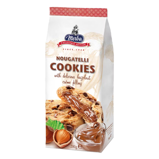 Merba Patisserie Nougatelli Cookies 200gm ميربا كوكيز باتسري  نوجاتيلي 200ج