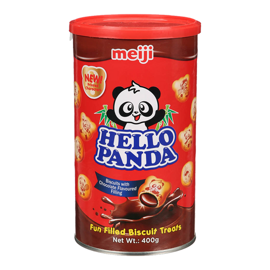 Meiji Hello Panda Can Chocolate 400Gm ميجي هالو باندا بسكويت بالشوكولاته 400غم