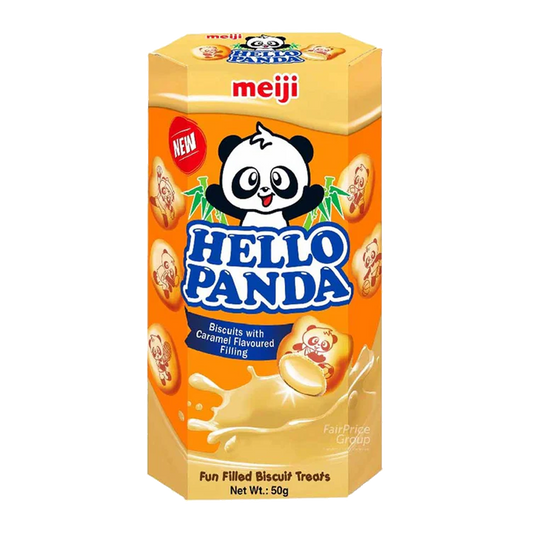 Meiji Hello Panda Biscuits With Caramel 50 gr ميجي هيلو باندا بسكويت كراميل50جرام