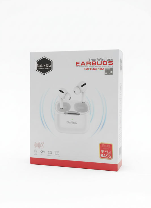 Saros Earbuds Bluetooth V5.3  5.3 ساروس سماعة بلوتوث اربوت ثاروث