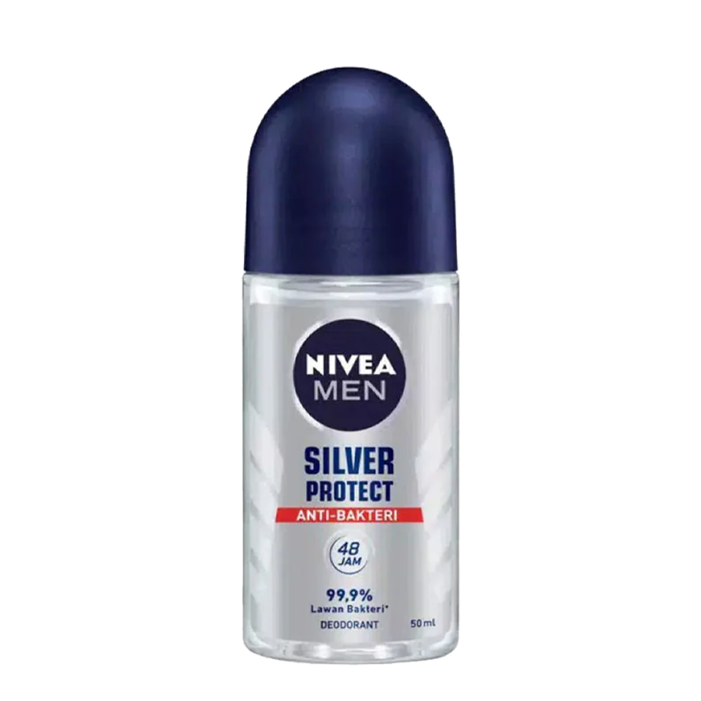 Nivea Deodorant Roll On Men Silver Protect 50ml نيفيا رول مضاد للتعرق  سلفر50 مل