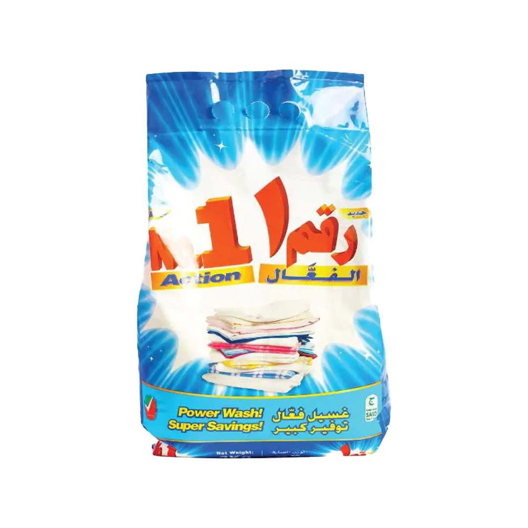 NO.1 ACTION LAUNDRY DETERGENT 3KG مسحوق غسيل نمبر ون فعال 3 كيلو