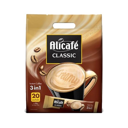 Alicafe Instant Coffee 3 In 1 Classic 20X20 gm علي كافيه 3في1 قهوة كلاسيك 20*20 جرام