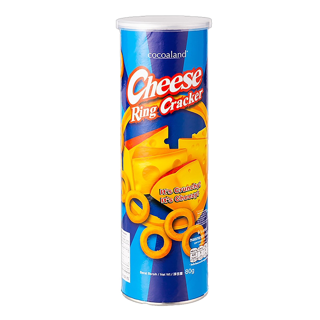 Cocoaland Cheese Ring Cracker 80g كوكولاند حلقات جبنة رينغ كراكرز 80جم